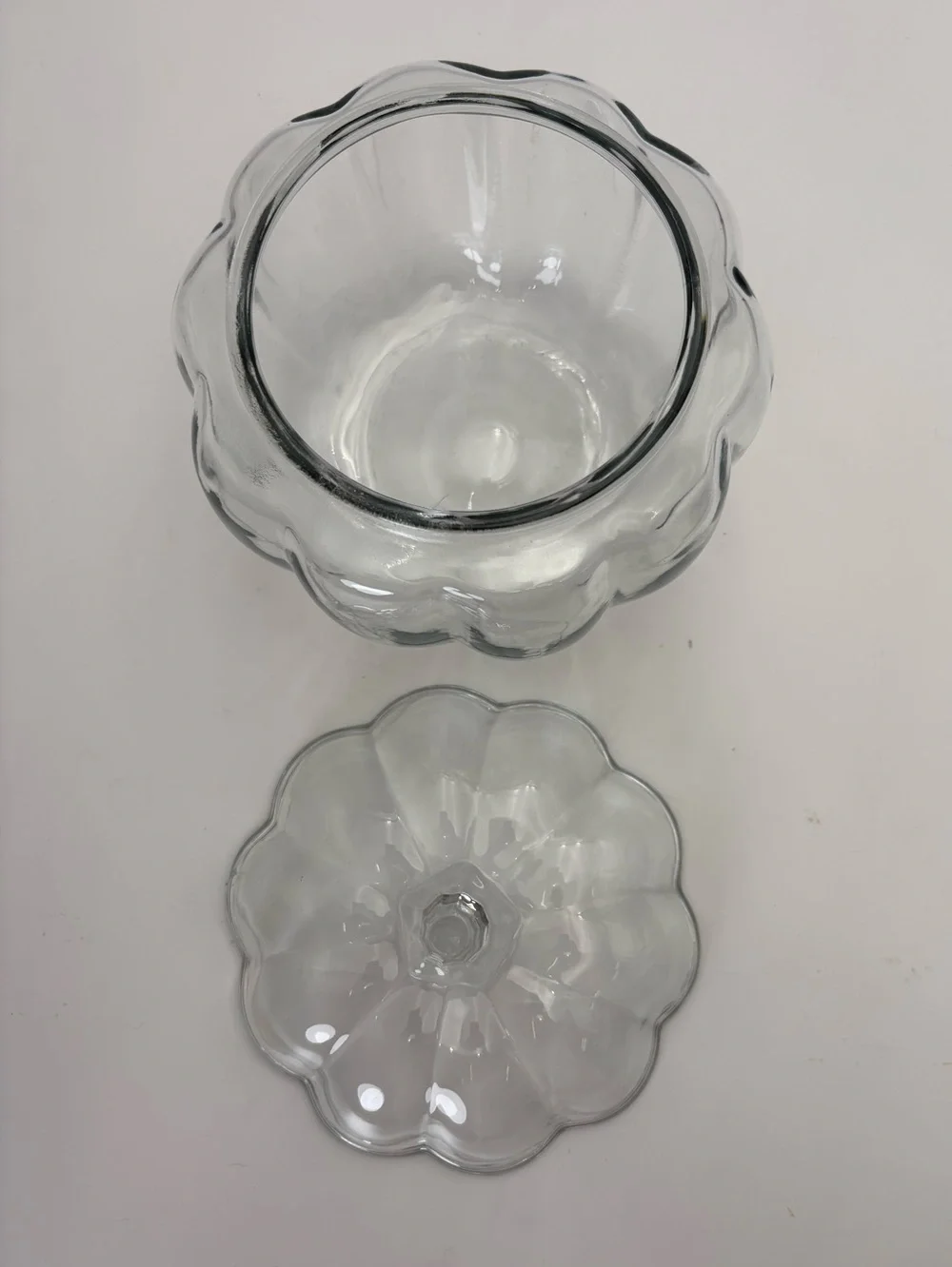 Anchor Hocking Clear Glass Pumpkin Candy Jar with Lid
